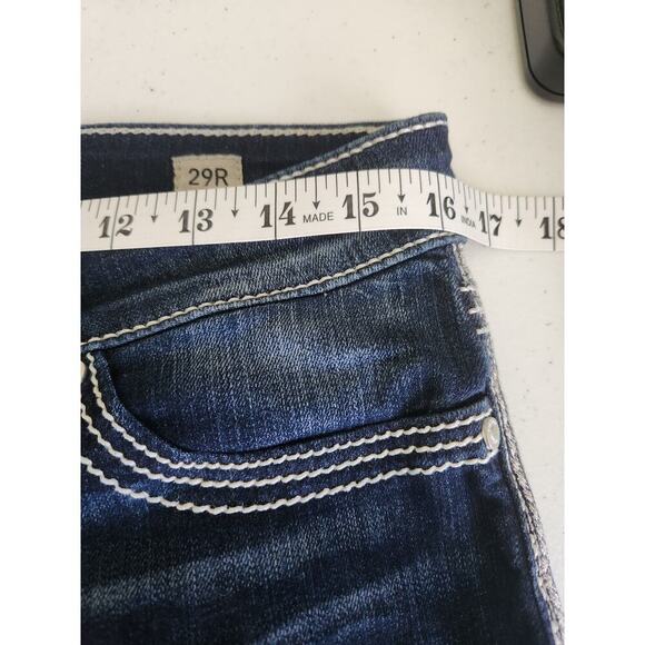 BKE Stella Bootcut Jeans Women's 29×31.5 factory distressing preppy rodeo - Picture 9 of 11